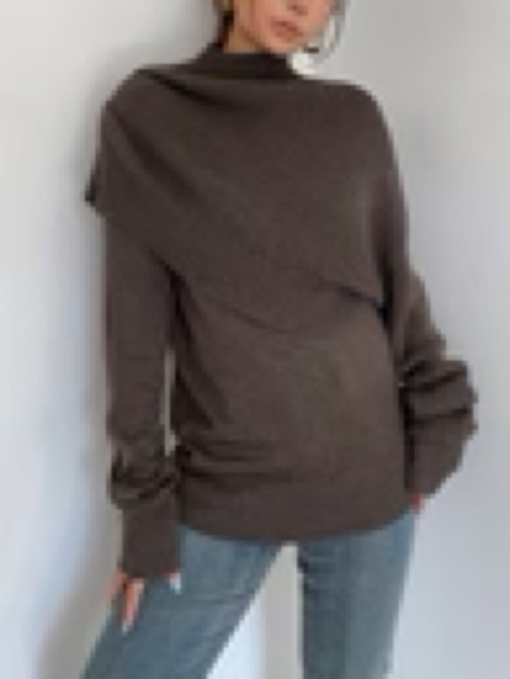 Patchwork Layered Ribbed Knit Sweater - Picture 2 of 6
